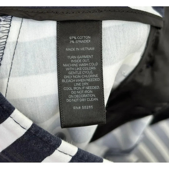 New Express Womens Low Rise Skinny Leg Ankle Fit Sailor Pants Stripes Sz 6R - Picture 12 of 14